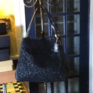 Coach Edie Ocelot. Black/Sliver